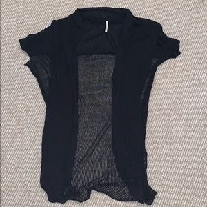 White + Warren short sleeve duster cardigan